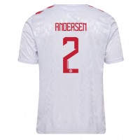 Denmark Joachim Andersen #2 Replica Away Shirt Euro 2024 Short Sleeve